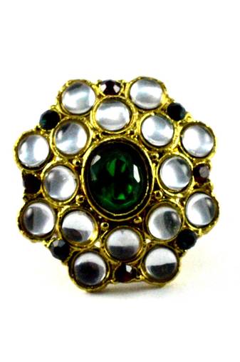 Potta Kundan Adjustable Ring