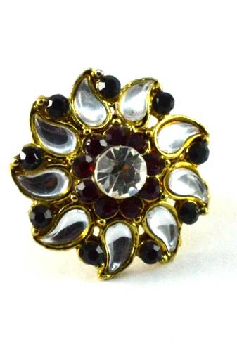 Potta Kundan Adjustable Ring