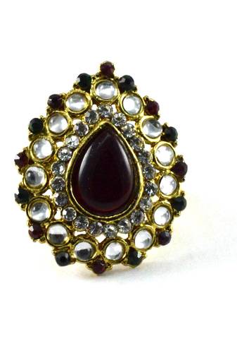 Potta Kundan Adjustable Ring