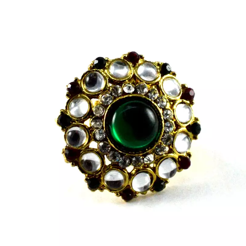 Potta Kundan Adjustable Ring