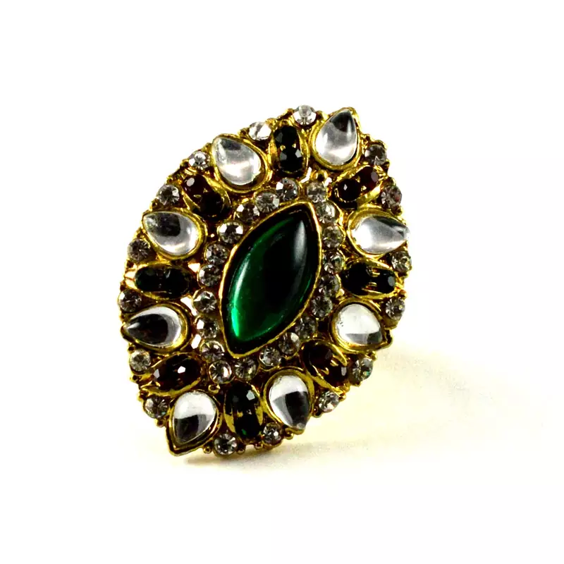 Potta Kundan Adjustable Ring