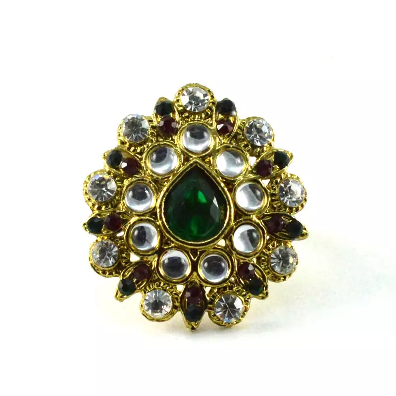 Potta Kundan Adjustable Ring