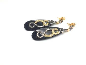 Long Elegant Look Fusion Earrings 1