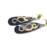 Long Elegant Look Fusion Earrings