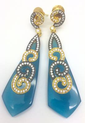 Long Elegant Look Fusion Earrings 1
