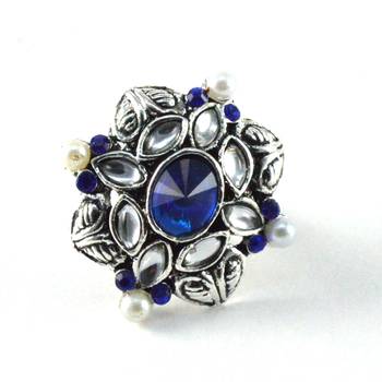 Potta Kundan Adjustable Ring 2