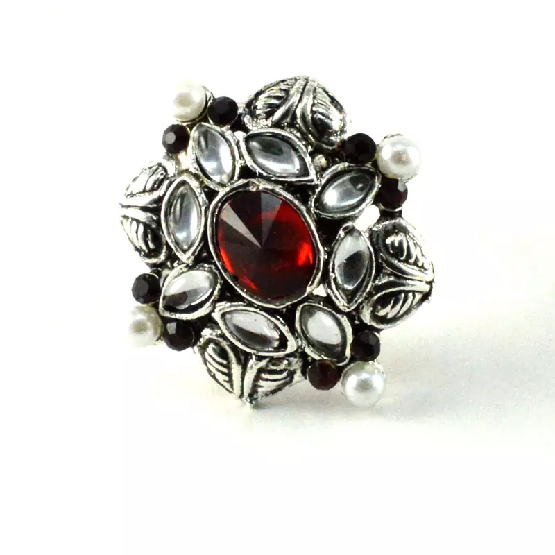 Potta Kundan Adjustable Ring