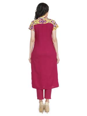 Indibelle multicolor rayon printed kurta 3