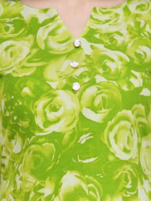 indibelle lemon flower printed rayon assymatrical kurta 2