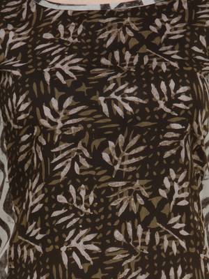 Indibelle brown printed rayon A-line kurta 2