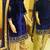 Navy blue mirror work velvet salwar