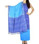 Giftpiper Handloom Cotton Ikat Salwar Suit Blue
