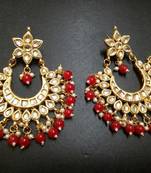 Red pearl earrings
