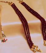Royal Kundan And Onex 3 Line Mala For Any Pendent