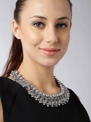 Silver crystal necklaces 1