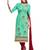 Sea green embroidered cotton salwar