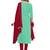 Sea green embroidered cotton salwar