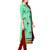 Sea green embroidered cotton salwar