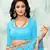 Sky blue embroidered georgette saree with blouse