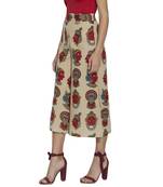 Beige kathak printed pallazo