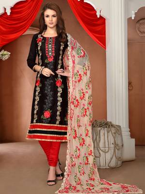 Black Embroidered Cotton Salwar 1