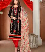 Black Embroidered Cotton Salwar