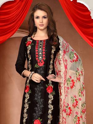 Black Embroidered Cotton Salwar 2