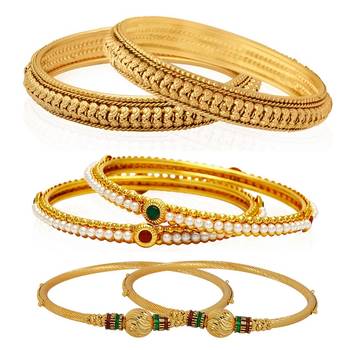 Gold pearl bangles-and-bracelets 1