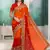 Multicolor embroidered georgette saree with blouse