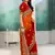 Multicolor embroidered georgette saree with blouse