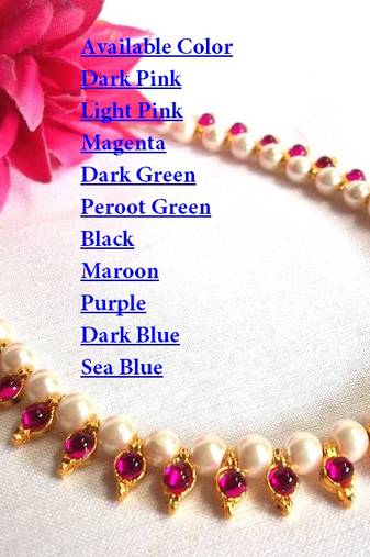 Dark Pink Pearl Necklace