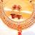 Red Stone Uncut Diamond Necklace Set