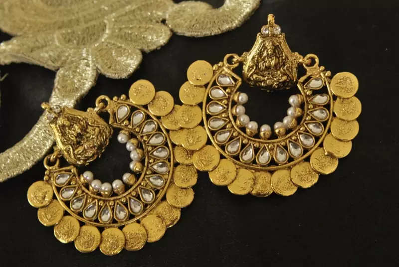 Kundan Ram Leela Earrings