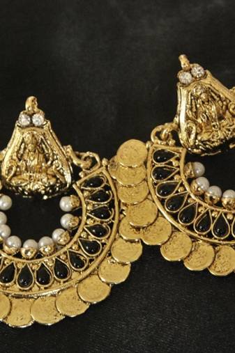 Black colour Ram Leela Earrings