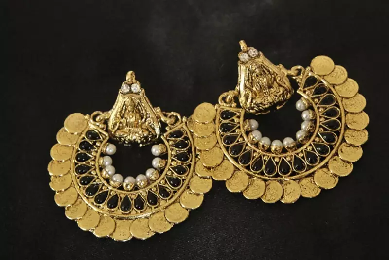 Black colour Ram Leela Earrings