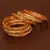 Gold Plated Gheru Copper Made Zircon Worked Bangles Set