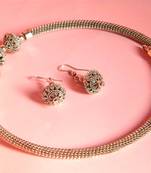 silver colour ethnic set
