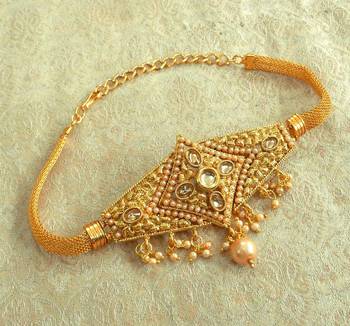 Gold kundan bajuband 1