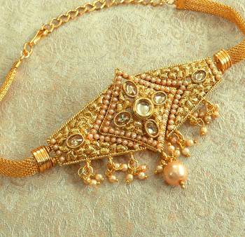 Gold kundan bajuband 2