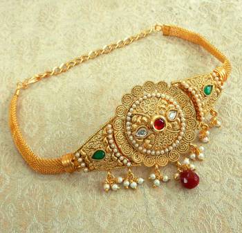 Multicolor kundan bajuband 1