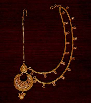 Teardrop kundan chand matha patti 2