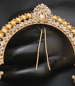 Peshwa Bajirao inspired white stone studded juda pin