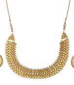 Reeti Fashions - Artificial Gold Stone Studded Choker Necklace set