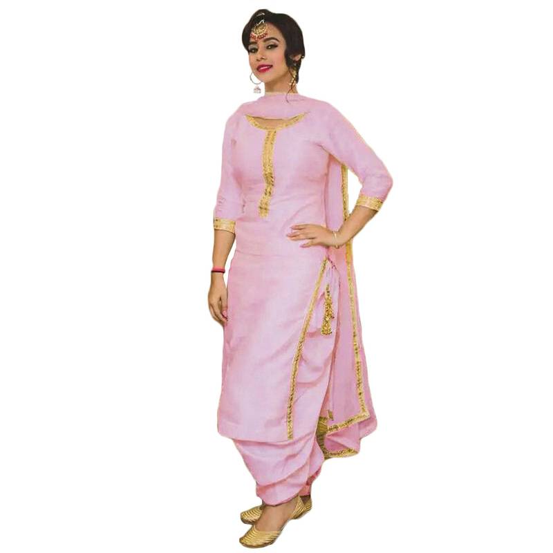 plain pink suit design