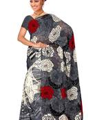 Light multicolor printed georgette saree with blouse