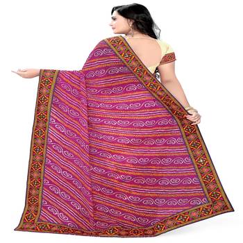 Pink Embroidered Georgette Saree With Blouse 3