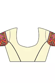 Pink Embroidered Georgette Saree With Blouse