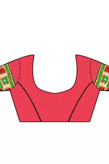 Green Embroidered Georgette Saree With Blouse
