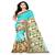 Light Blue Embroidered Chiffon Saree With Blouse