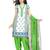 Green printed cotton salwar with dupatta